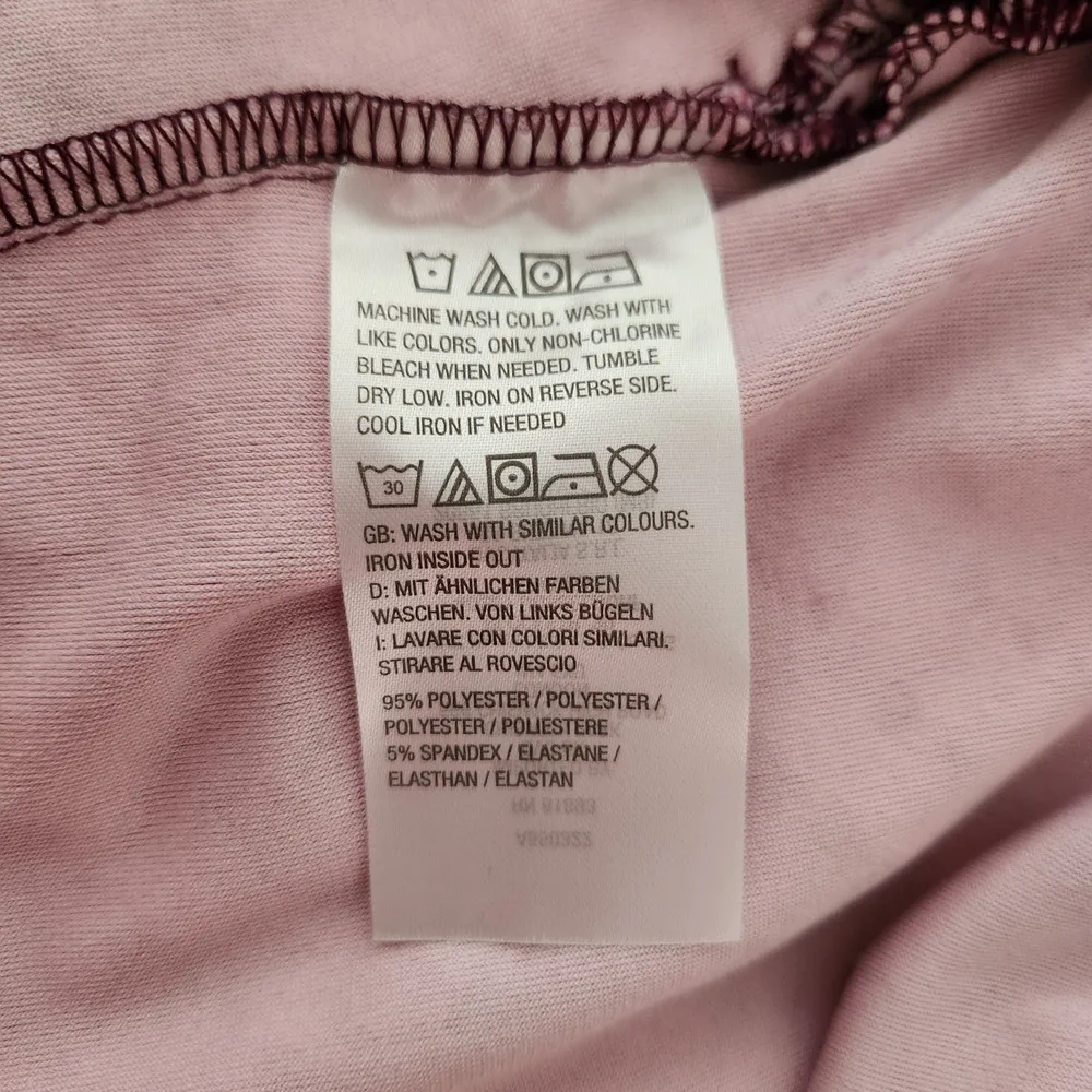 Denim & Co. Printed Velour Pullover Hi-Low Hem Deep Wine Plaid Petite Small NWOT - Image 14