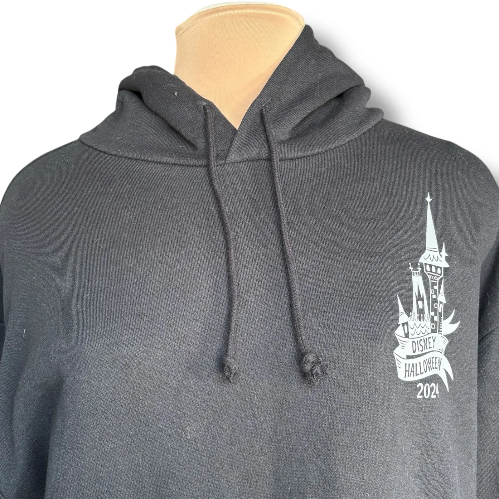 Disney Tokyo Resort Halloween 2024 Black Hoodie Sweatshirt Boo To You Ghost - Image 2
