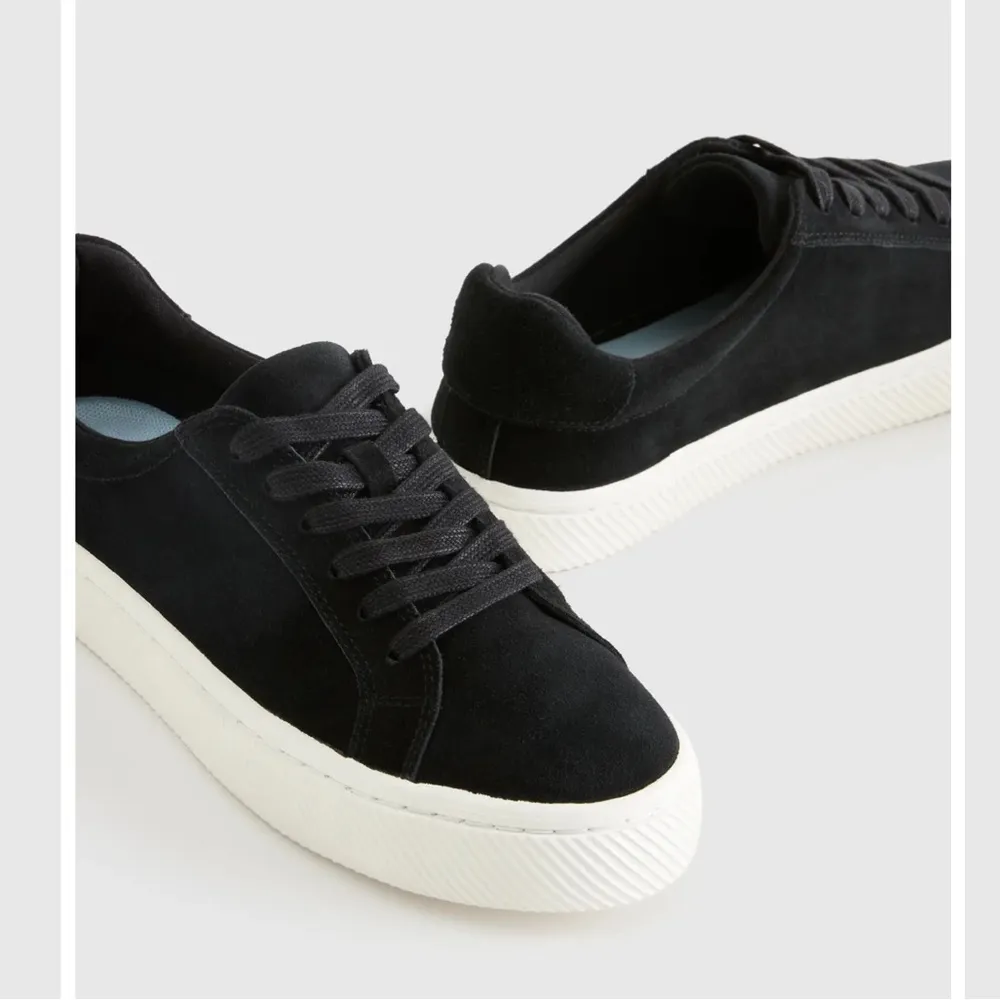 Quince Italian Leather Black Suede Everyday Sneakers Women's Size 7 - Image 2