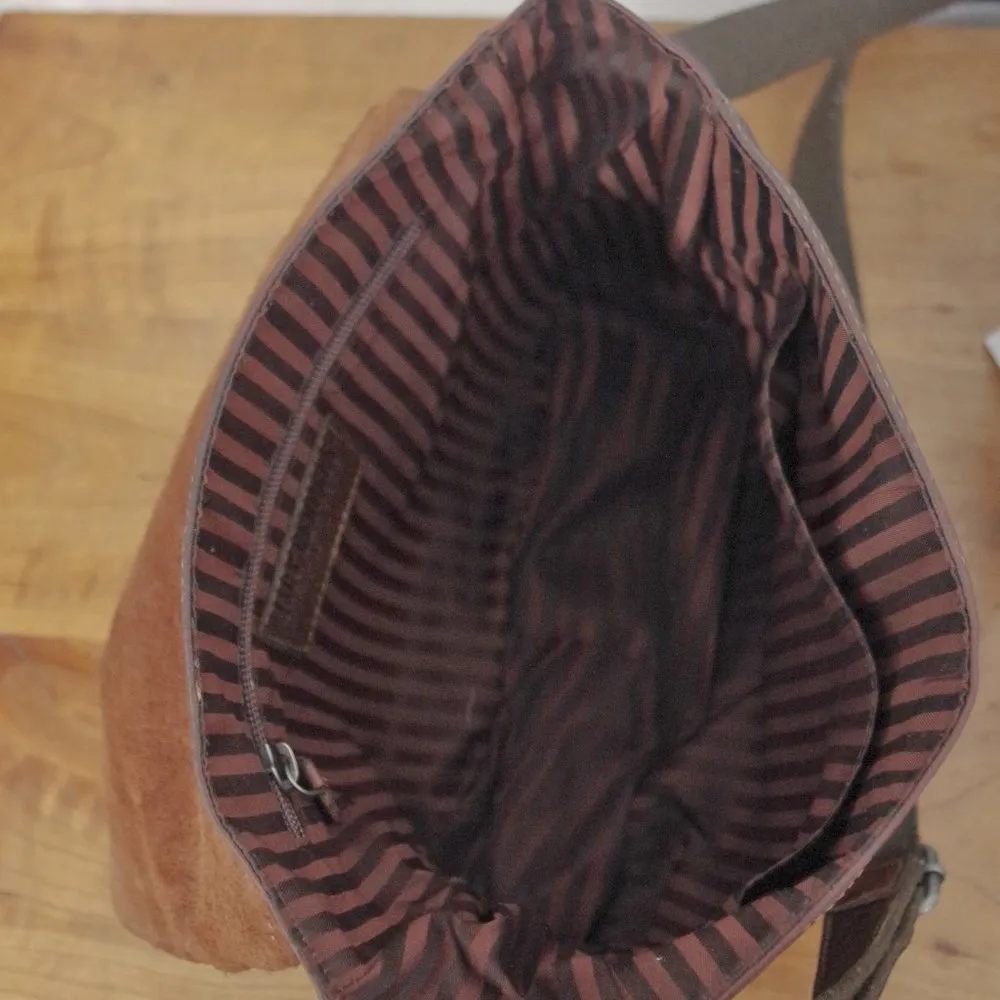 Jack Georges Voyager Crossbody Messenger Style Bag Brown - Image 3