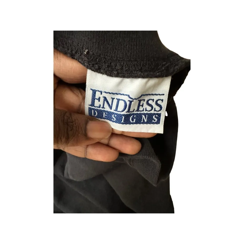 VTG Halloween "Boo" Skeleton Black Sweatshirt By Endless Designs Sun Faded Sz L Size L - Image 5