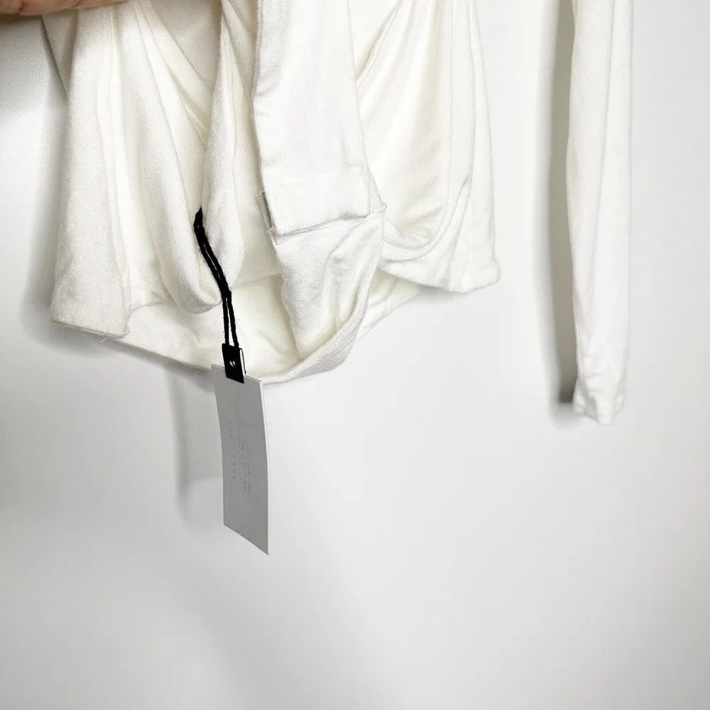 NWT ASTR The Label Prue Back Twist Bodysuit Long Sleeve Women's White Size S - Image 6