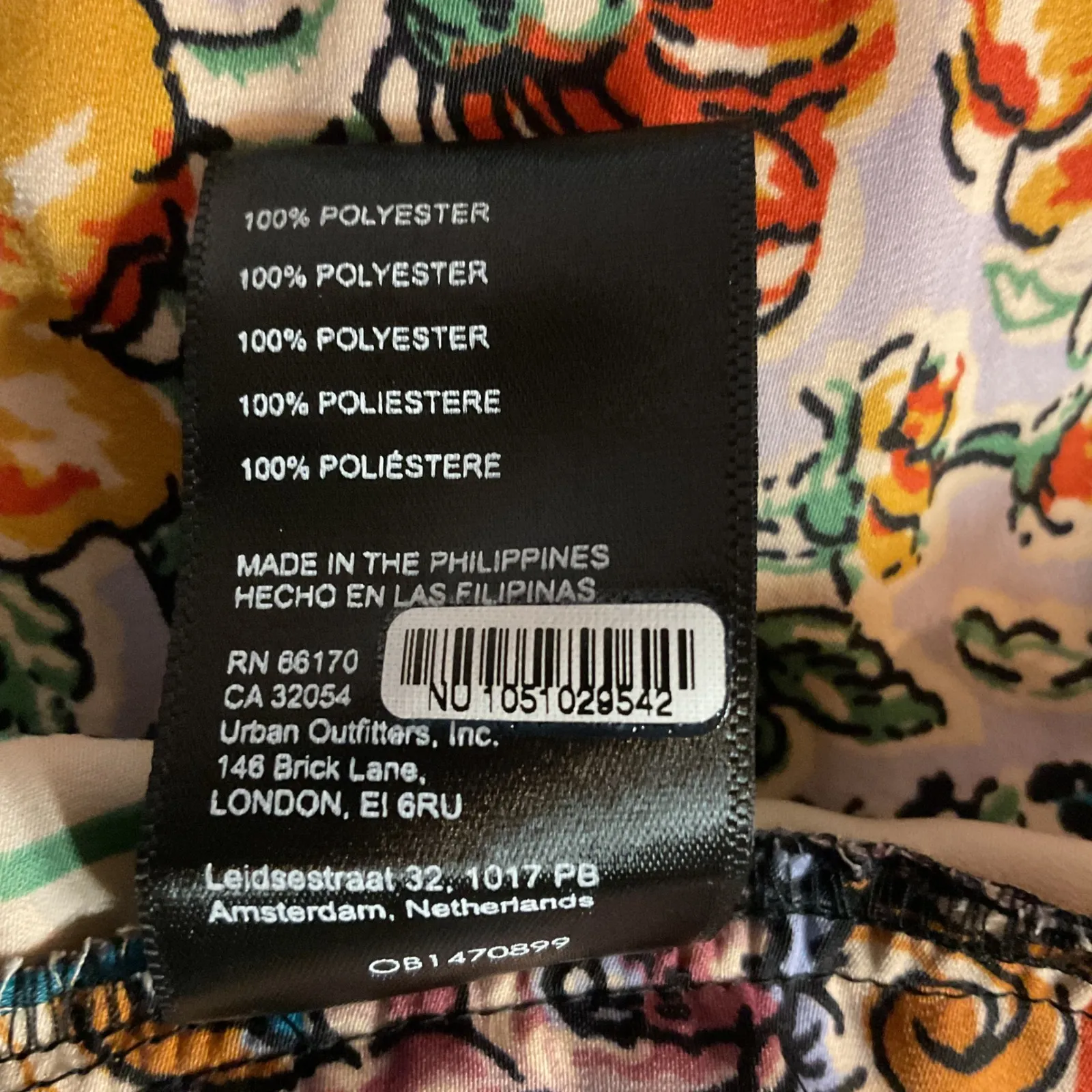 Anthropologie Women's Printed Cowl Neck Cutout Back‎ Floral Blouse Size XS - Image 10