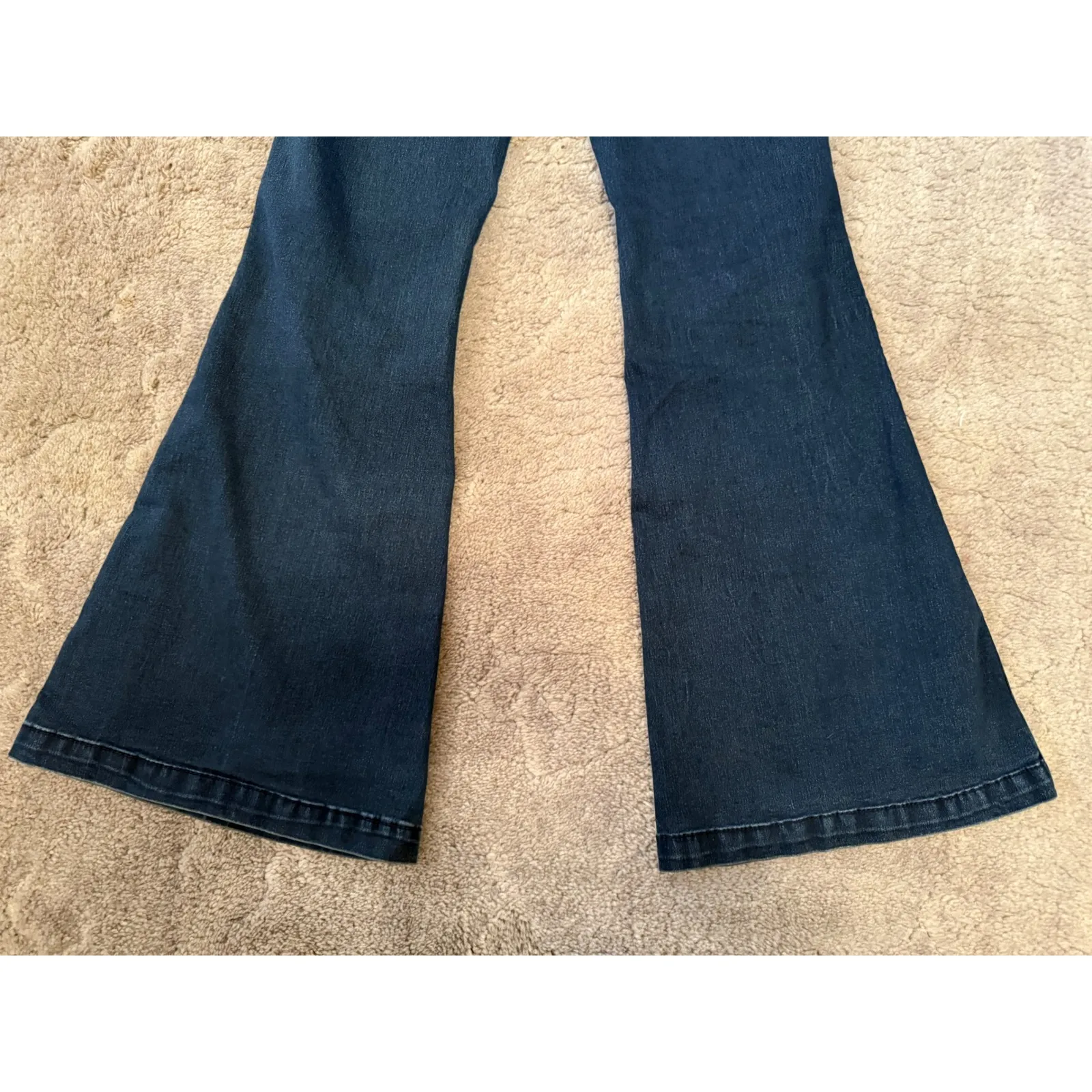 Free People High Rise Flare Jeans‎ Dark Wash Denim Women Size 27 - Image 3