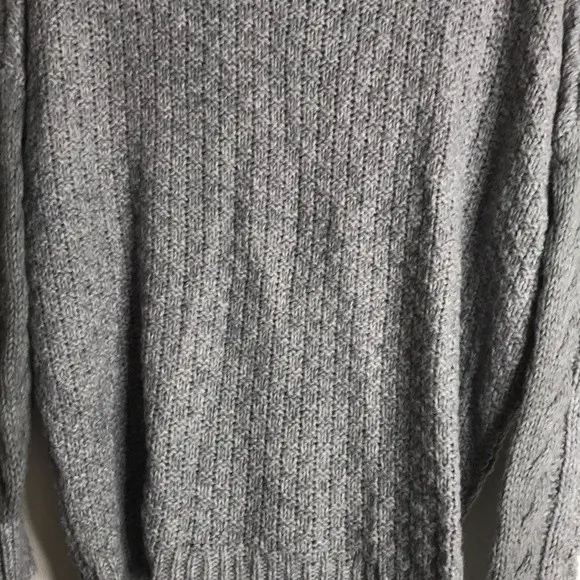 Ecote gray cable knit pullover ladies fall sweater size XS - Image 10