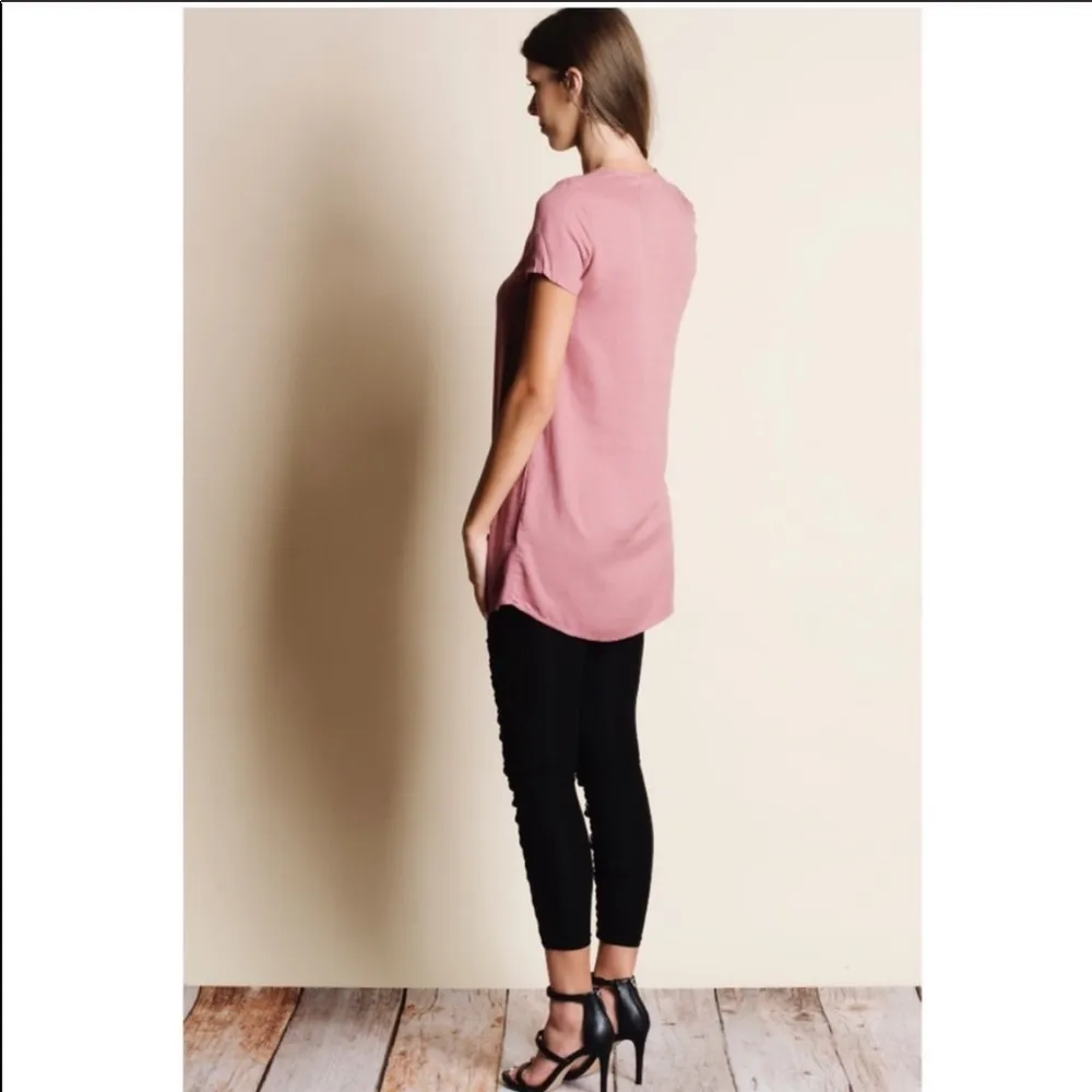 Mind Code Lace Up Front Short Sleeve Tunic Size Small - Image 6