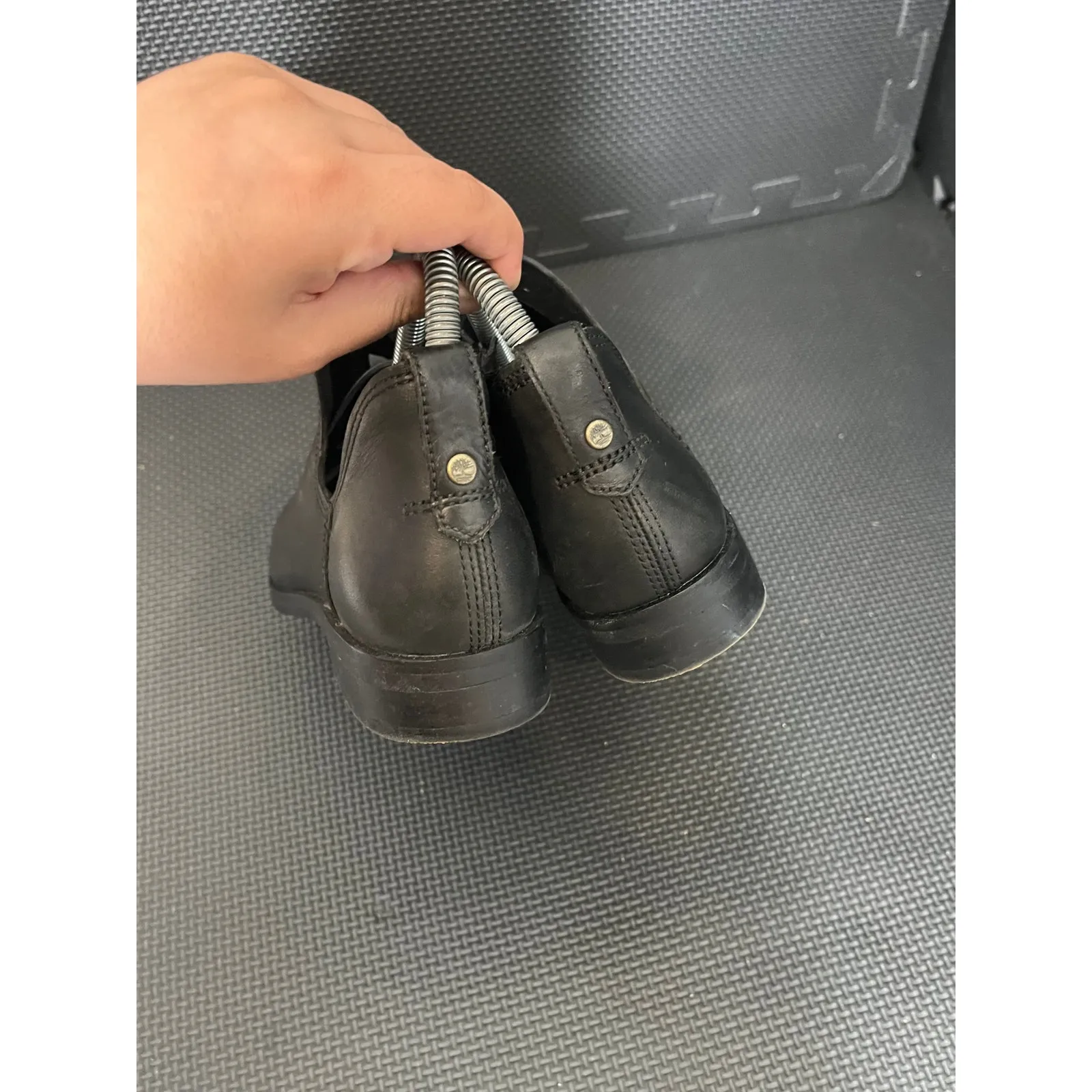 Timberland Women's Somers Falls‎ Ankle Boot Black Leather Waterproof Size 6 Wide - Image 6