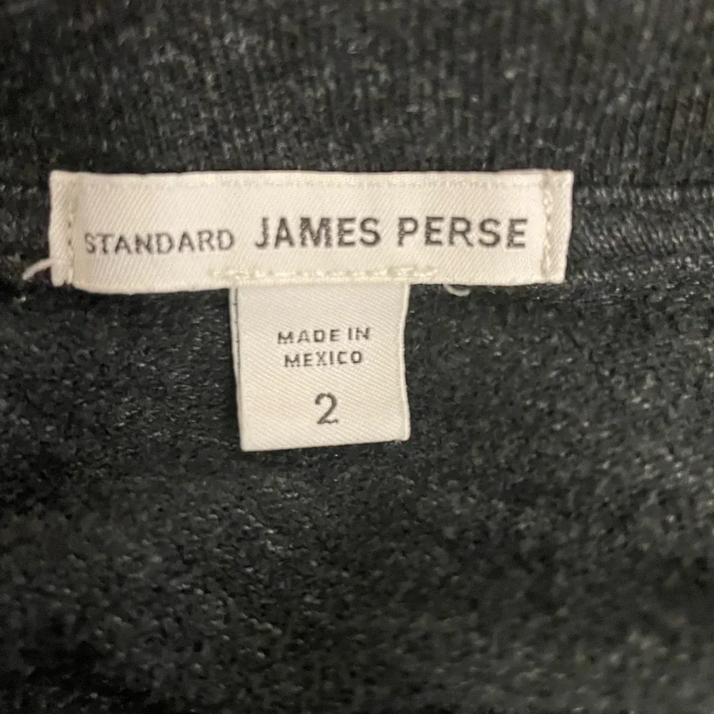 Standard James Perse Black Dark Gray V Neck Long Sleeve Womens Size 2 - Image 5