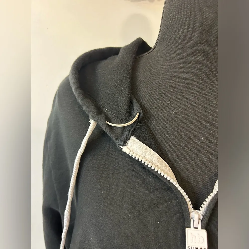 Hoodie Buddy The Tonight Show with Jimmy Fallon Zip Hoodie with Earbuds Large Black - Image 5