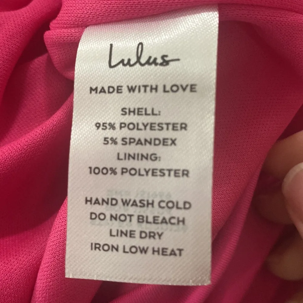 Lulus Feel the Attraction Hot Pink Ruched Long Sleeve Bodycon Dress size L Size L - Image 10