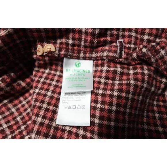 NWOT J. Crew Classic-fit shirt in prairie check flannel Size 0‎ - Image 8