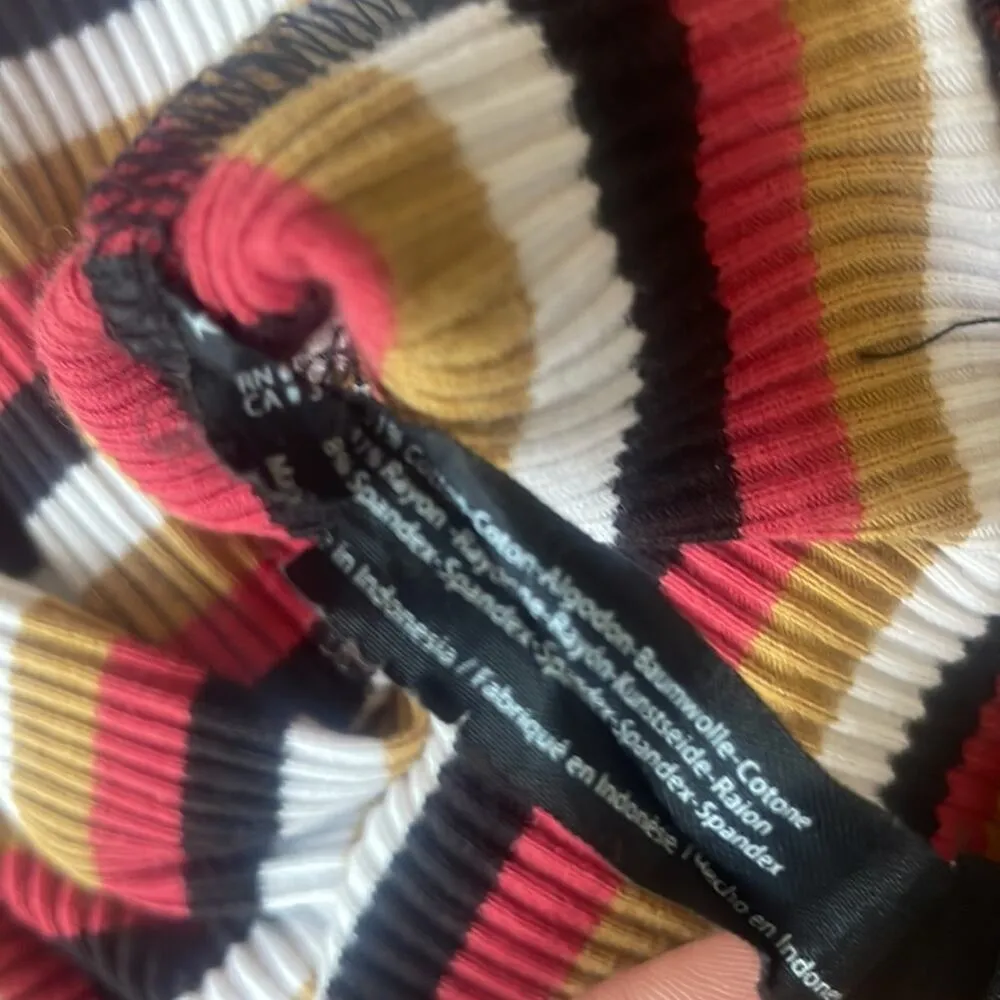 OUT FROM UNDER mj Tube Bodysuit Striped / Ribbed Small S - Image 5