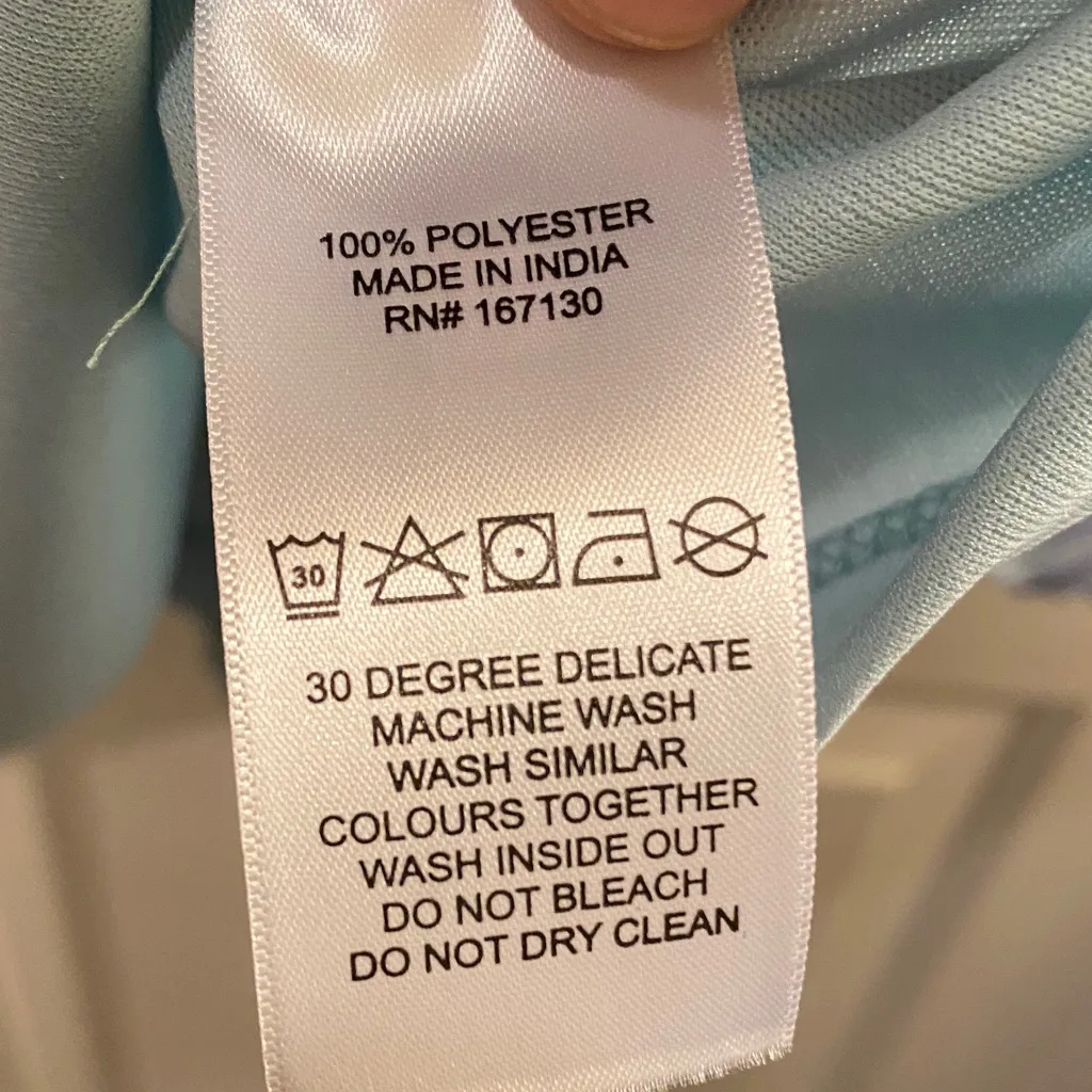 Beyond words Light Blue Leaf Print Midi Dress - Image 3