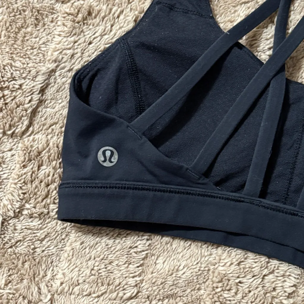 Like New Lululemon Free To Be Serene Sports Yoga Bra Black Luxtreme 2 - Image 6