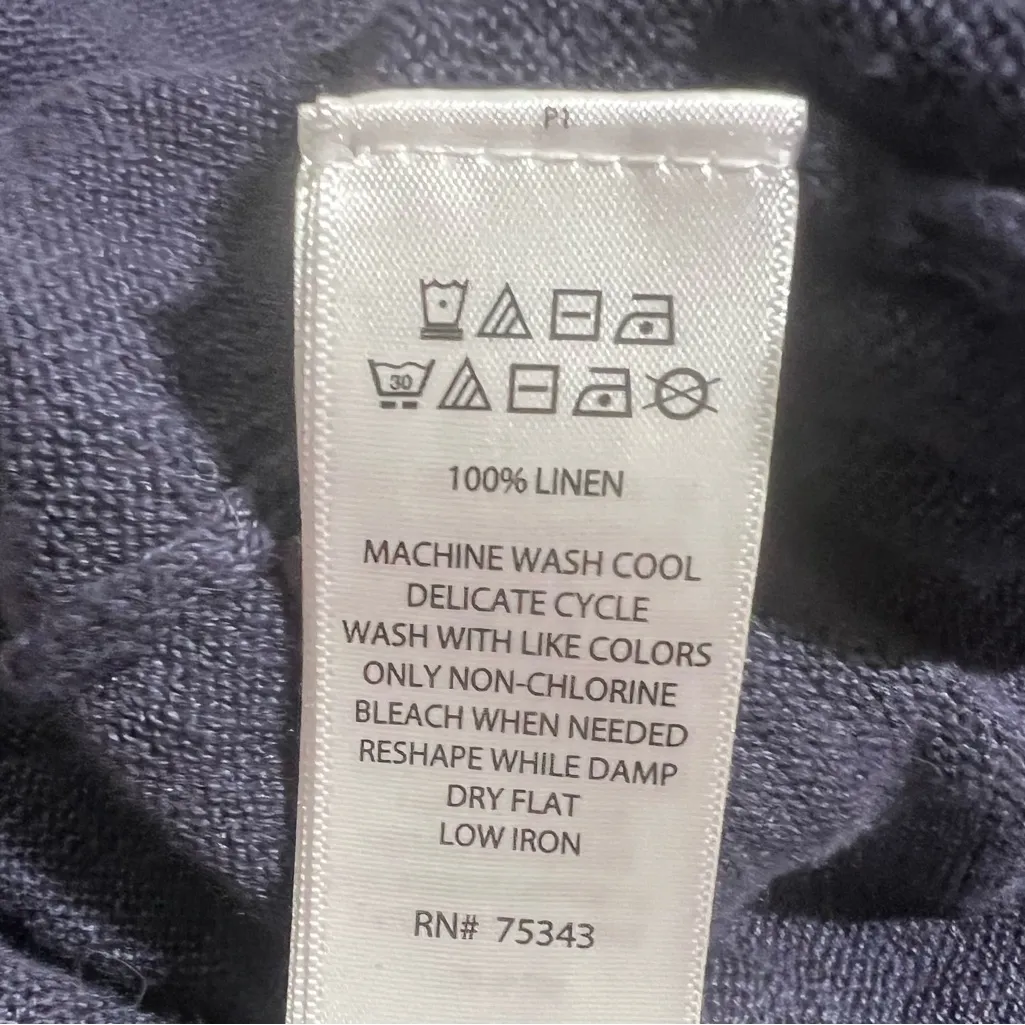 Rachel Zoe 100% Linen Open Front Cardigan XS Minimalist Classic - Image 7