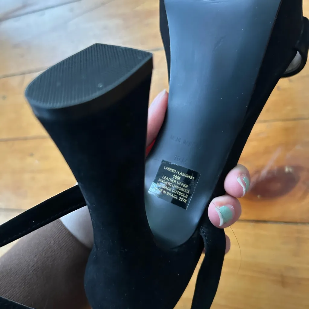 ☀️3/$25 STEVE MADDEN Lashed Heels | Women's Size 10 | Black platform - Image 4