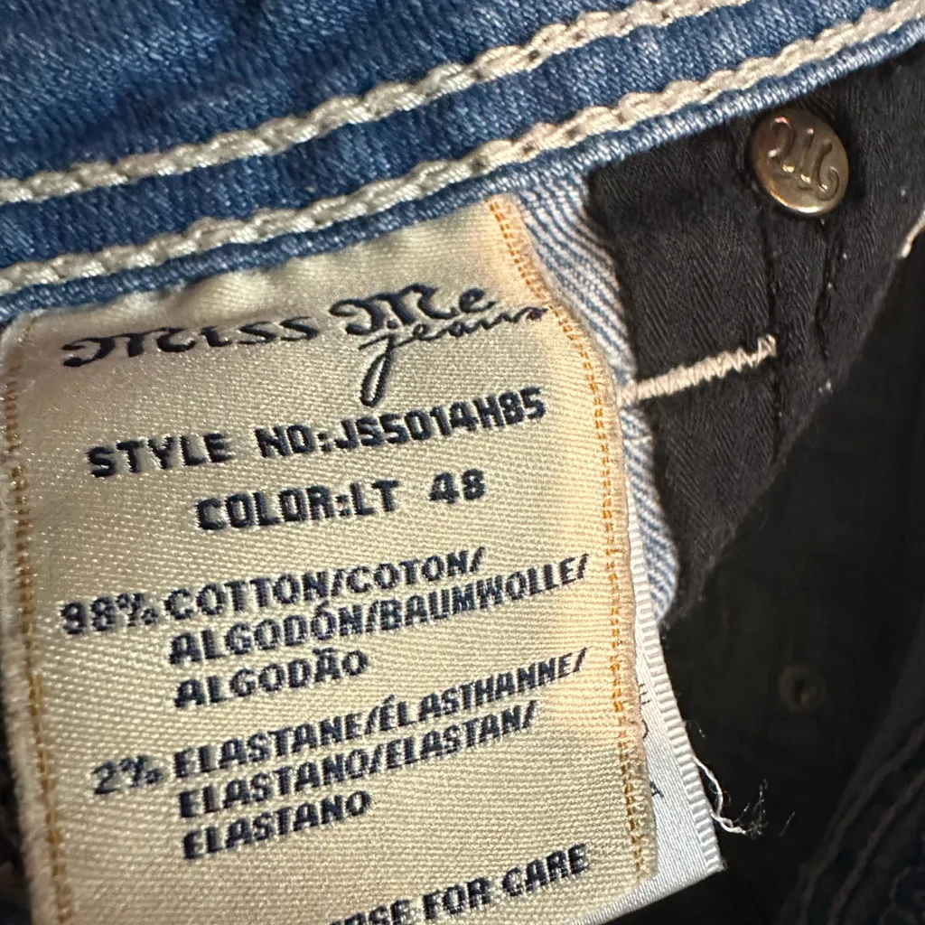 Miss Me Faded Blue Jean Shorts - Image 6