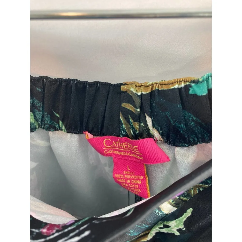 Catherine Malandrino pattern tie waist pant L - Image 2