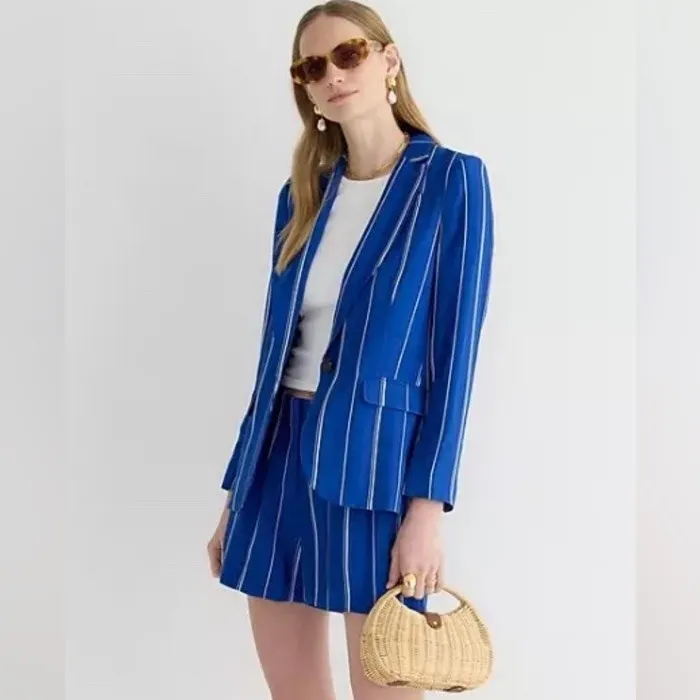 J Crew Alfie Blazer Suit Jacket Striped Jacquard Menswear 4 - Image 8