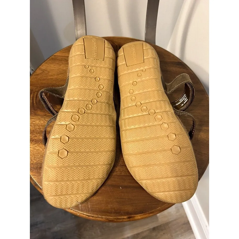New Magellan Outdoors Sandals Womens 10 Strappy Flip Flop Thong Tan Brown Summer - Image 4