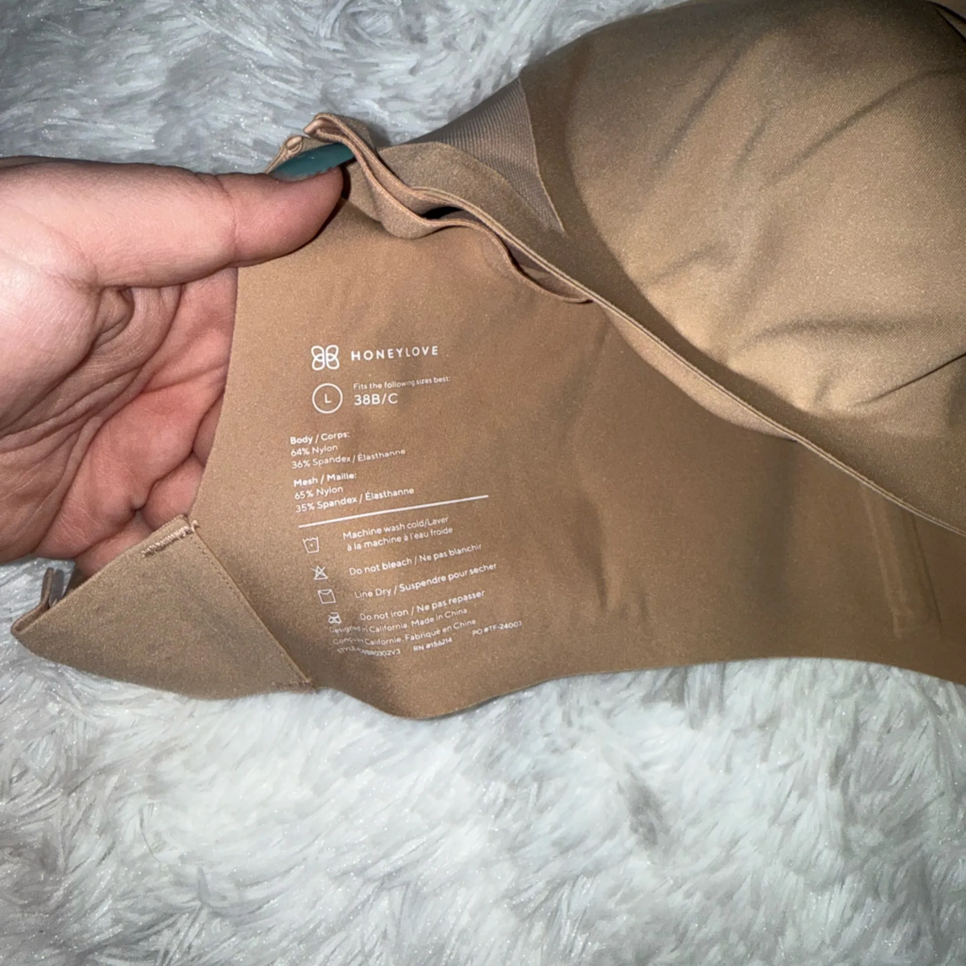 Honeylove 38C/D Nude Supportive Bra / Bralette Tan Size undefined - Image 5