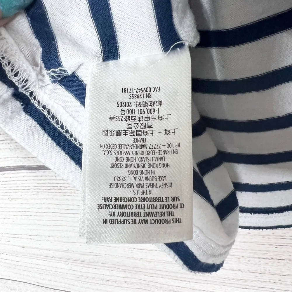 Disney Parks Mickey & Minnie Mouse Navy & White Stripe Boxy T-Shirt Size Large - Image 6