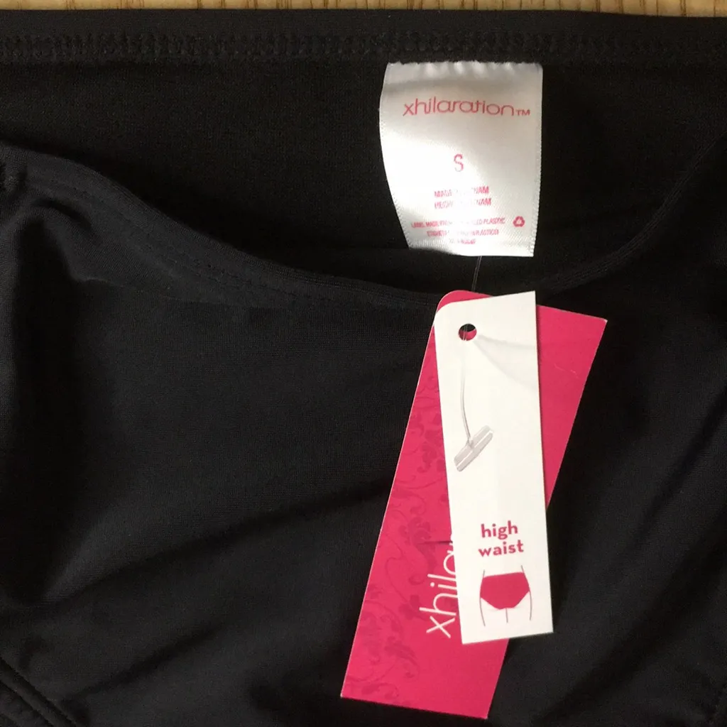 New Swimsuit Bikini Bottoms Strappy High Waist Super Sexy Black Size Small - Image 3