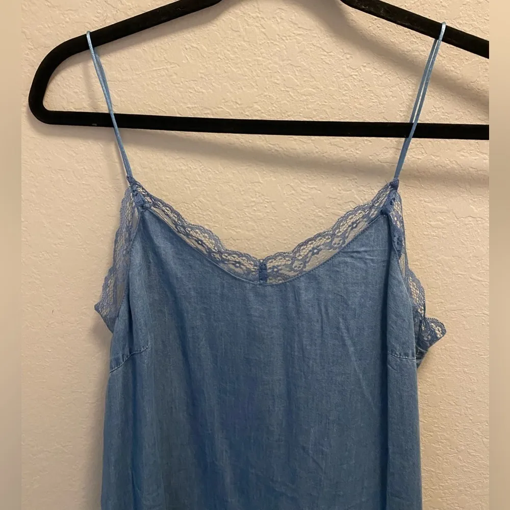 Love, Fire Lace and Chambray Mini Dress - Image 6