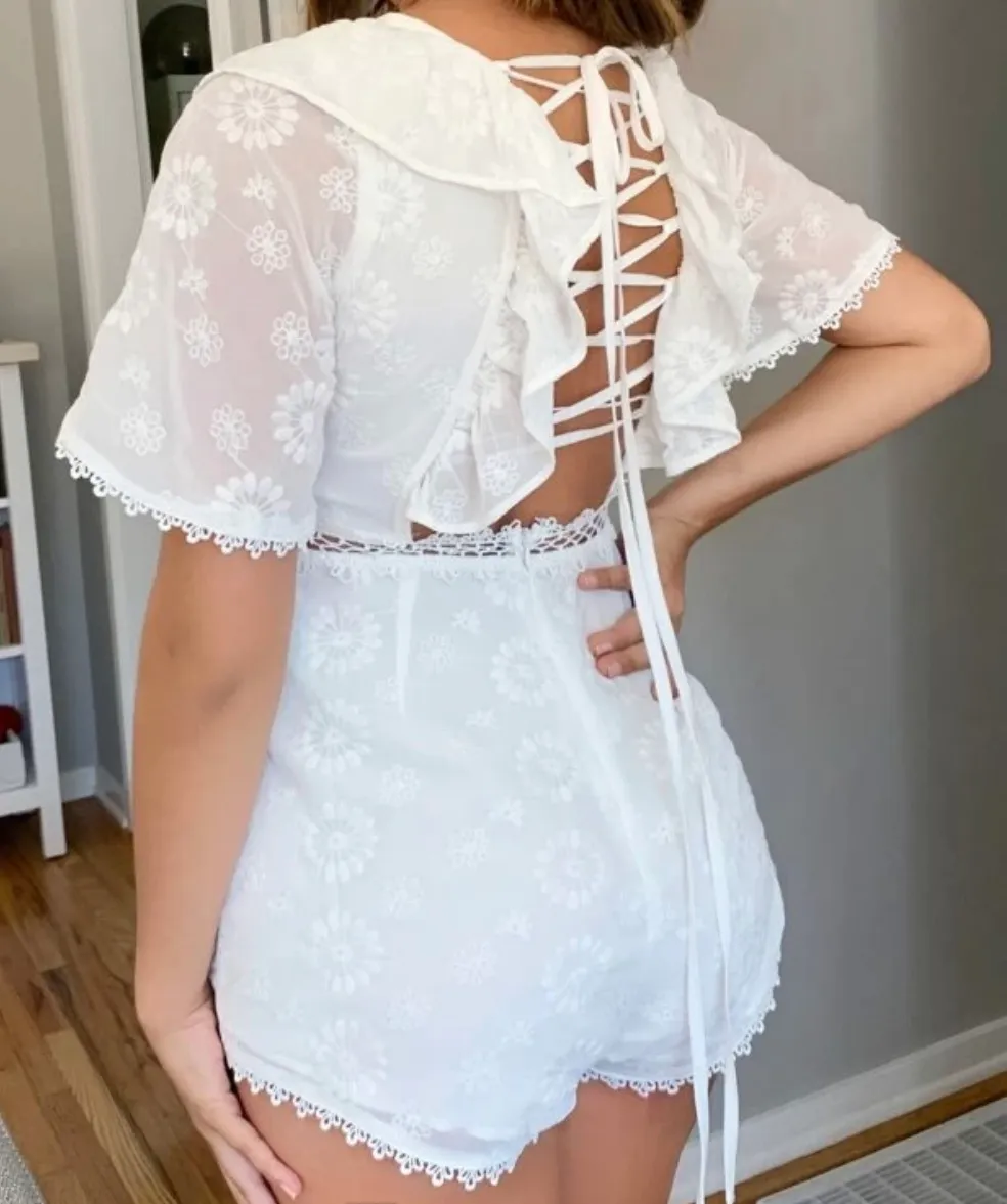 SheIn White Romper - Image 2