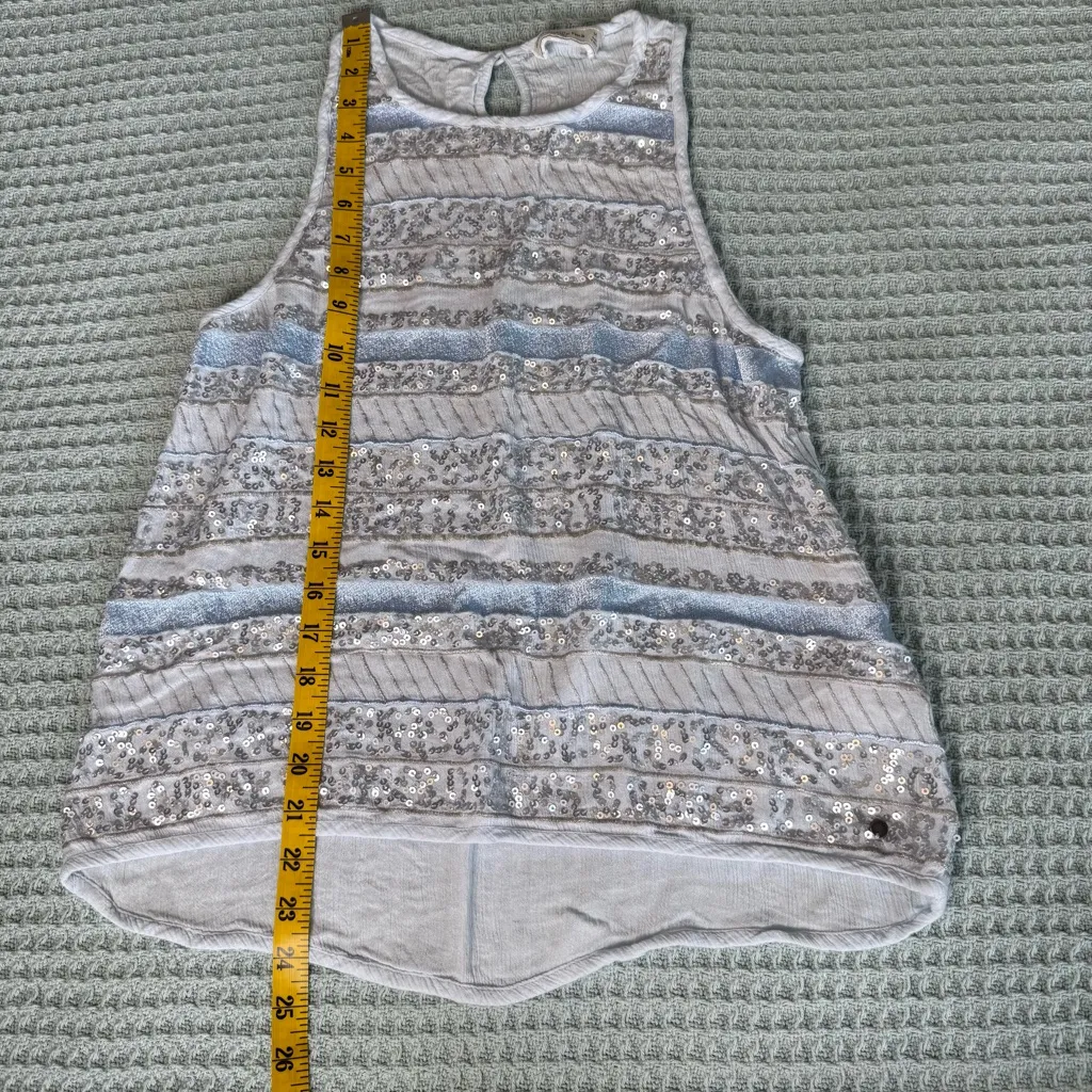 Vintage Abercrombie & Fitch Y2K Tank Going Out Top Womens Medium Sequin Shirt - Image 9