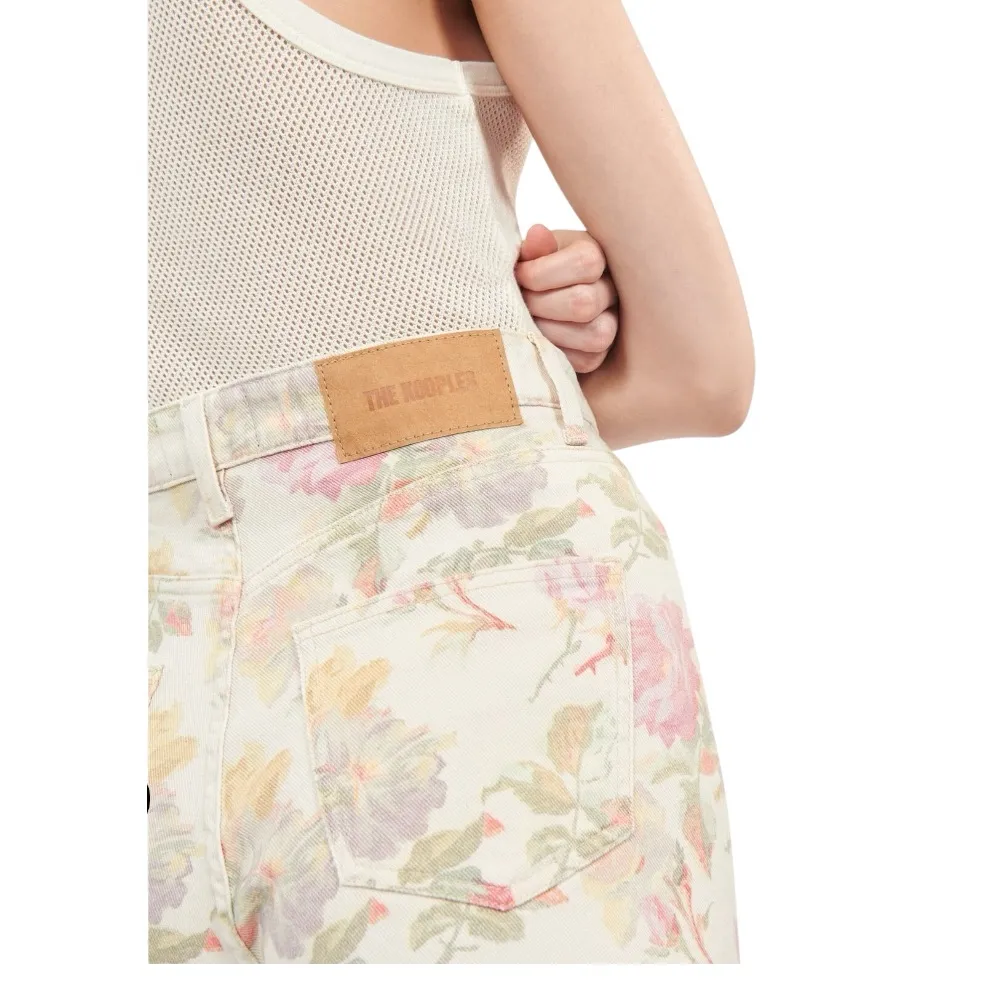 THE KOOPLES PRINTED BOYFRIEND JEANS Color is Ecru Size 42 FR/ 10 US NWT - Image 3