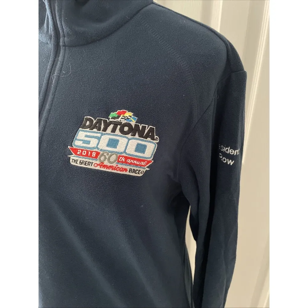 Daytona 500 Jacket 2018 60th Annual Blue Columbia Fleece Women’s Large - Image 2