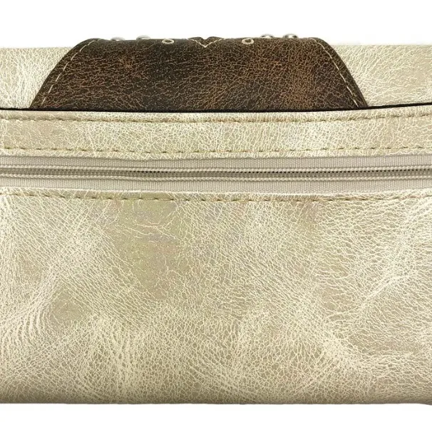 Western Women's Cowgirl Shine Buckle Wallet Brown - Image 3