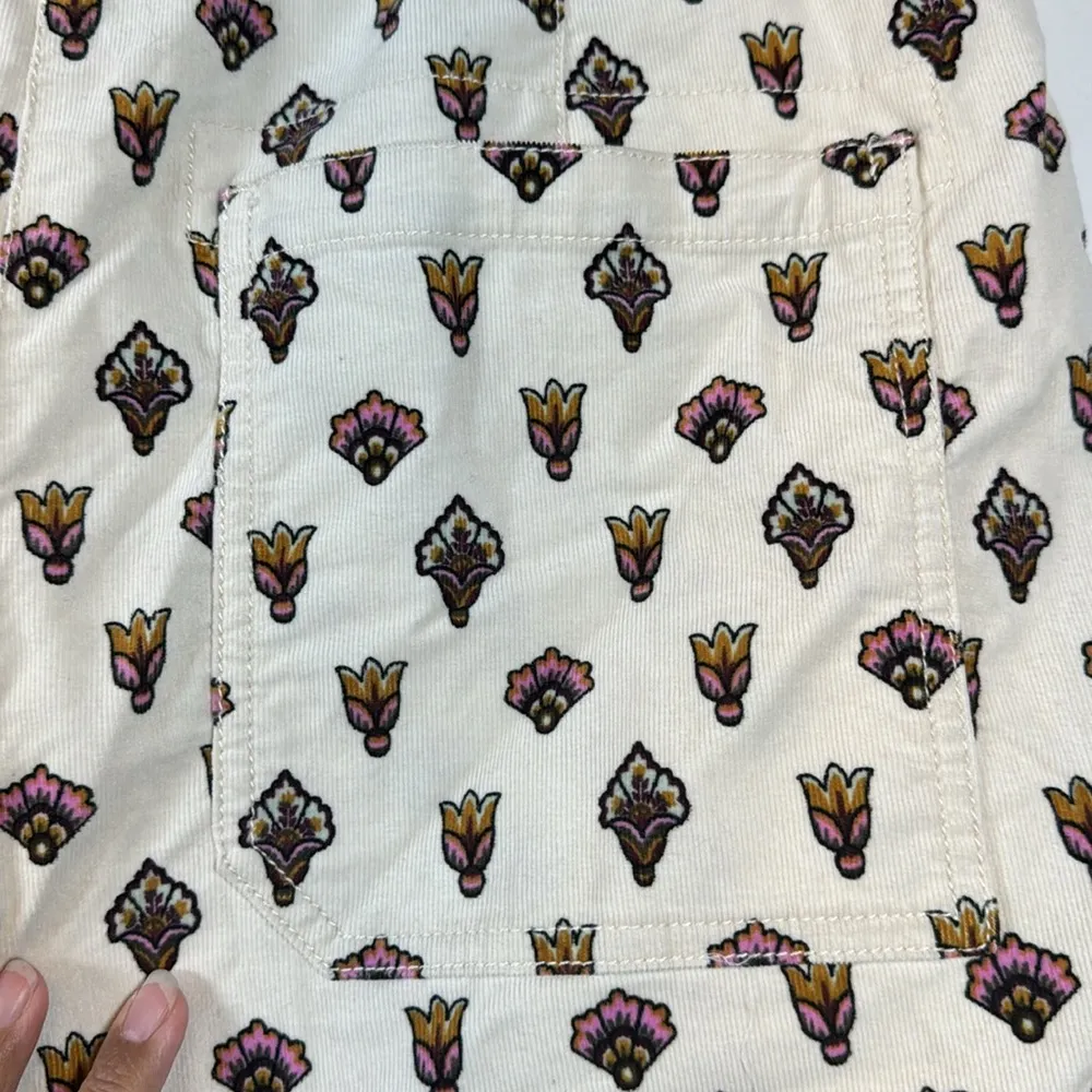 SOLD OUT - Anthropologie Fleurette Corduroy Cream Pants Size 12 EUC #VEG-0109 - Image 10