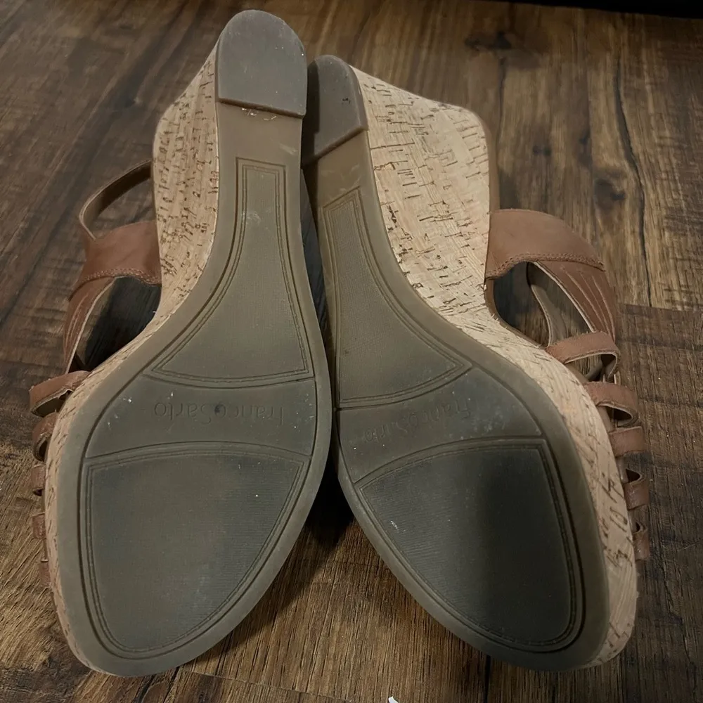 Franco Sarto Sylvie Wedge Womens Tan Sandal - Image 3