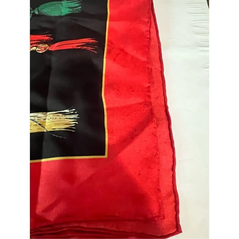 Ralph Lauren NWT Womens Scarf 100% SILK Rope & Tassel 56cm x 56cm 22” x 22” NEW - Image 2