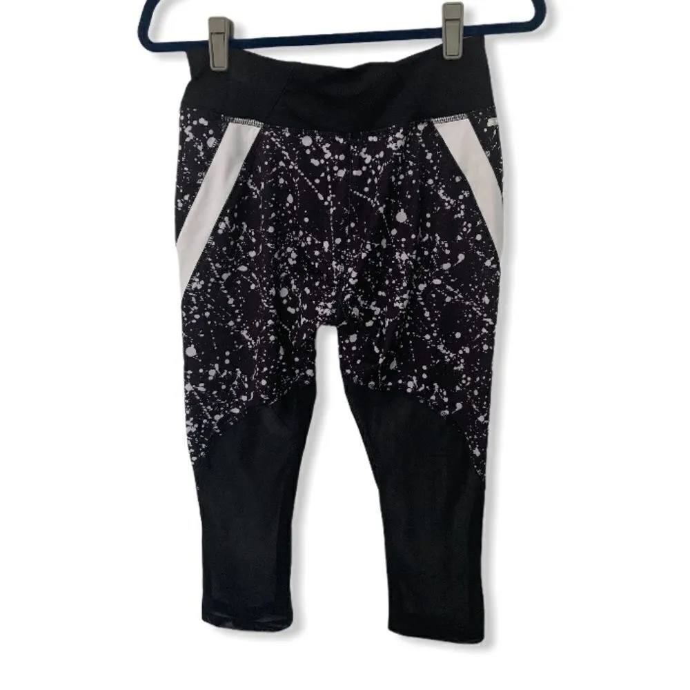 Danskin Now SZ S Speckled Black & White Yoga Capris Black - Image 2