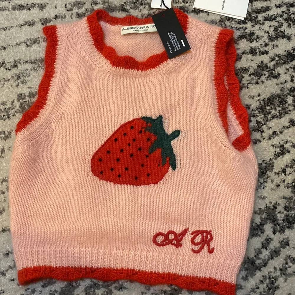 ALESSANDRA RICH Scalloped intarsia mohair - Image 2