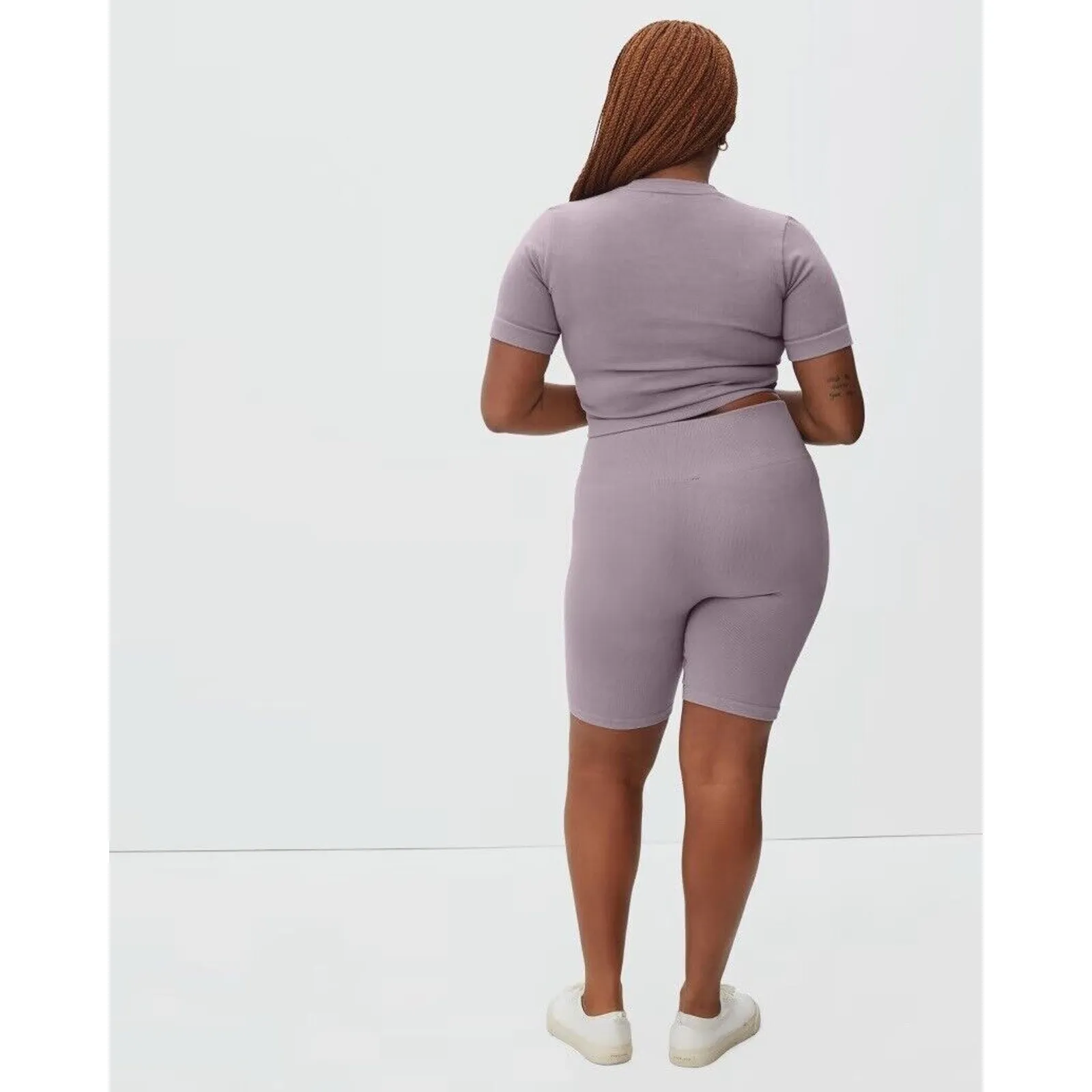New Everlane Body Seamless Bike Shorts Light Purple XS/S - Image 2