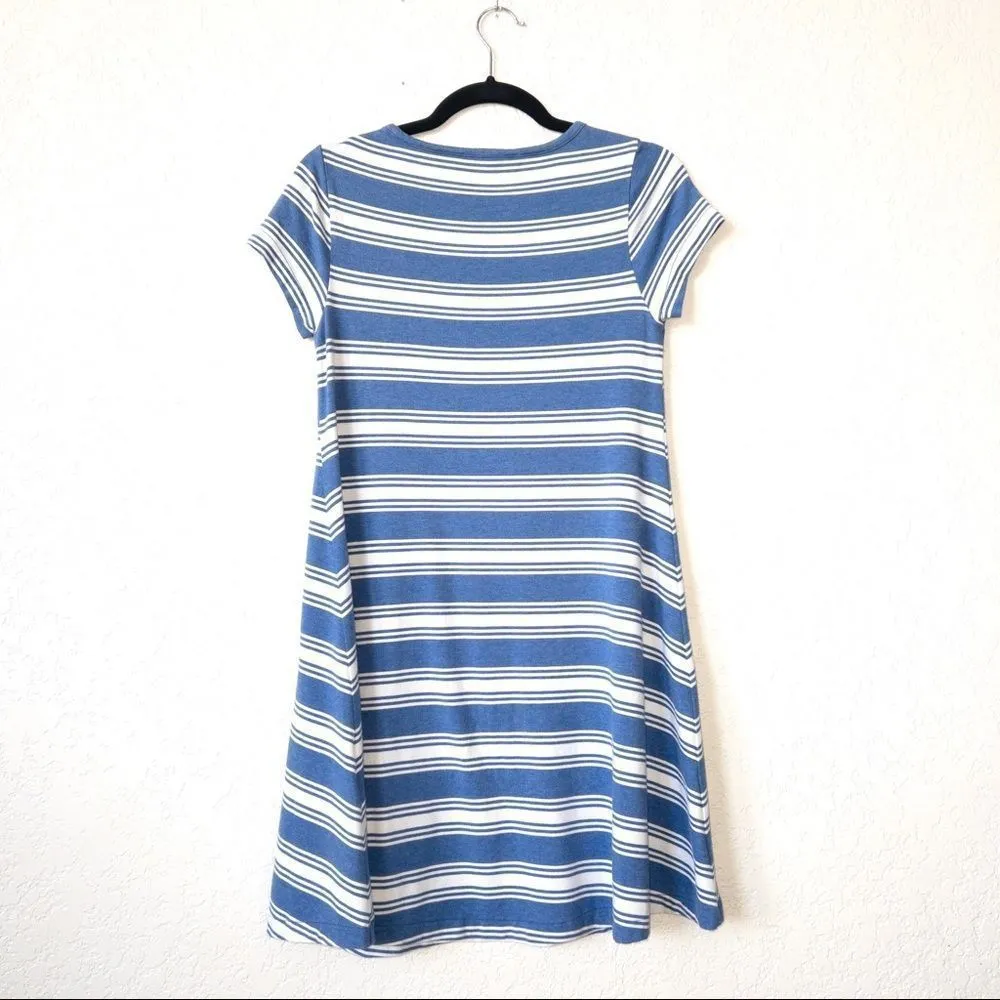 Vineyard Vines  Blue Stripe T-Shirt Dress Size XS - Image 4