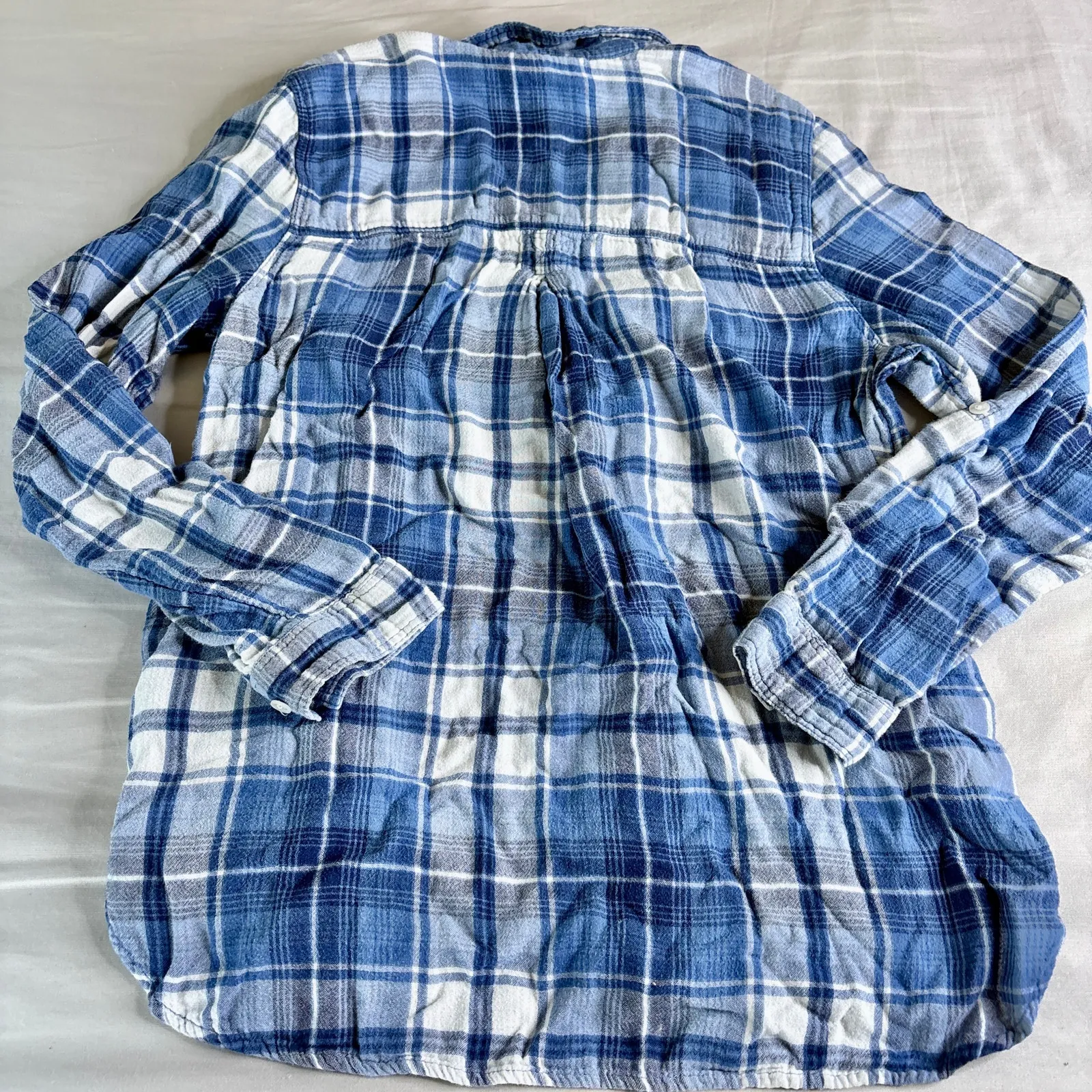 Fall Flannels Womens Small Black White Blue Button Downs Bundle - Image 10