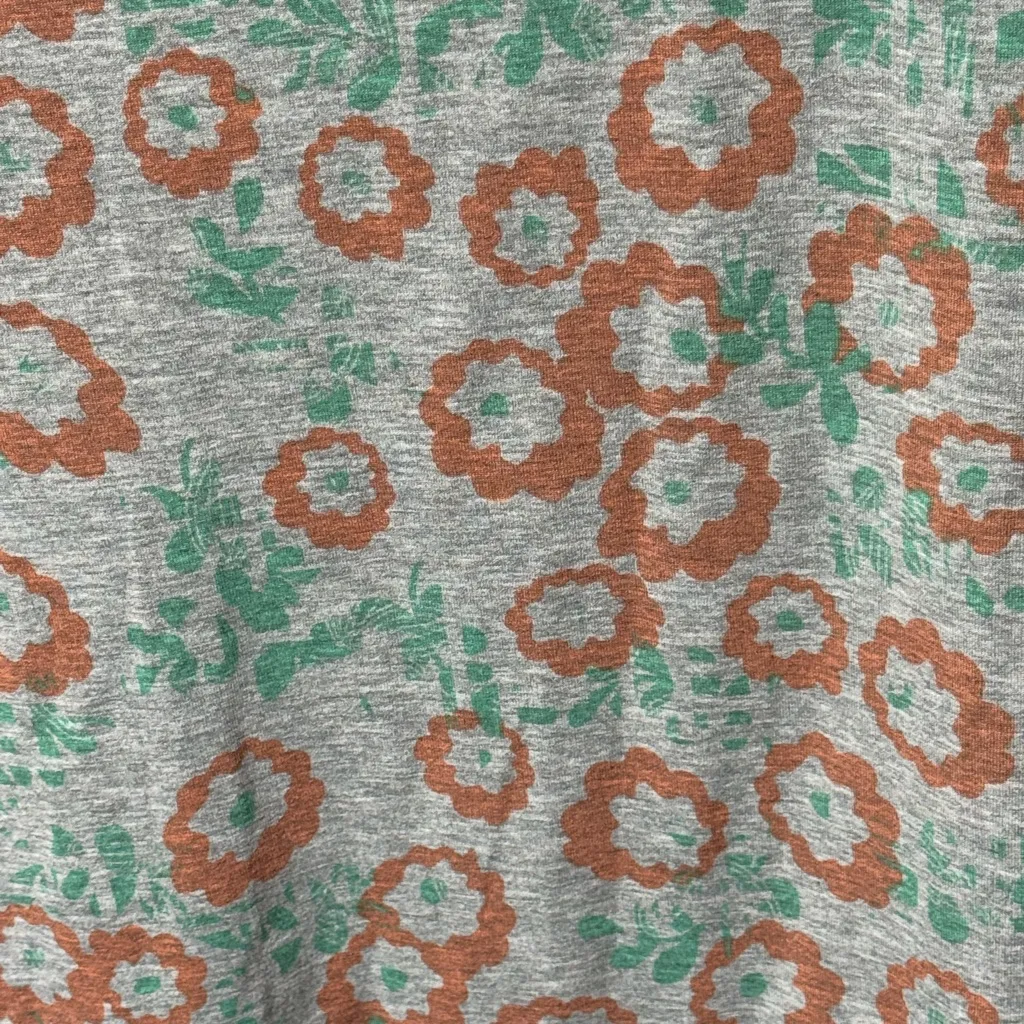 Women’s Lularoe XS Classic T Top Gray Floral NWT - Image 2