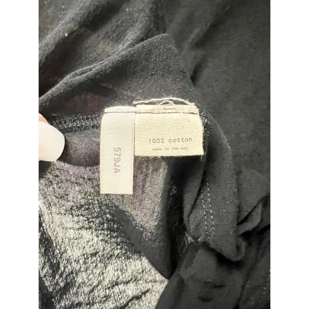 L'Agence 100% Cotton Sleeveless Scoop Neck Tank Top Black Women's Size S - Image 3