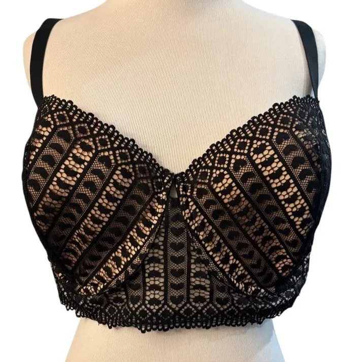 NWT Adore Me Jet Black Nymphadora Bra - Image 4