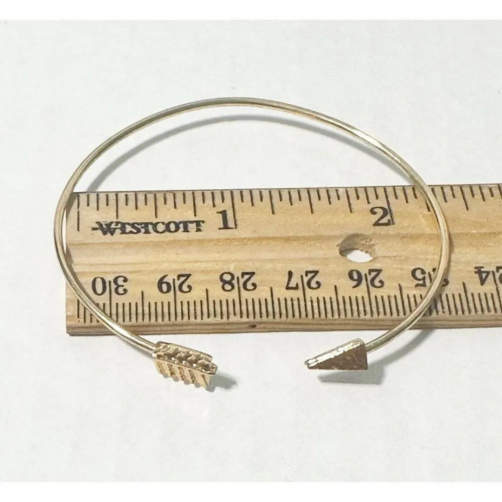 Gold Arrow Adjustable Open Bangle Cuff Bracelet Gold Tone Fashion Jewelry Thin - Image 6