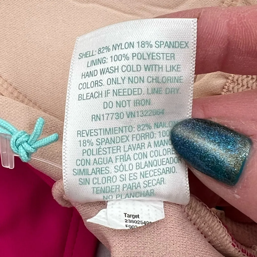 NWT Kona Sol Women's Longline Twist Hot Pink 
Bikini Top M - Image 7