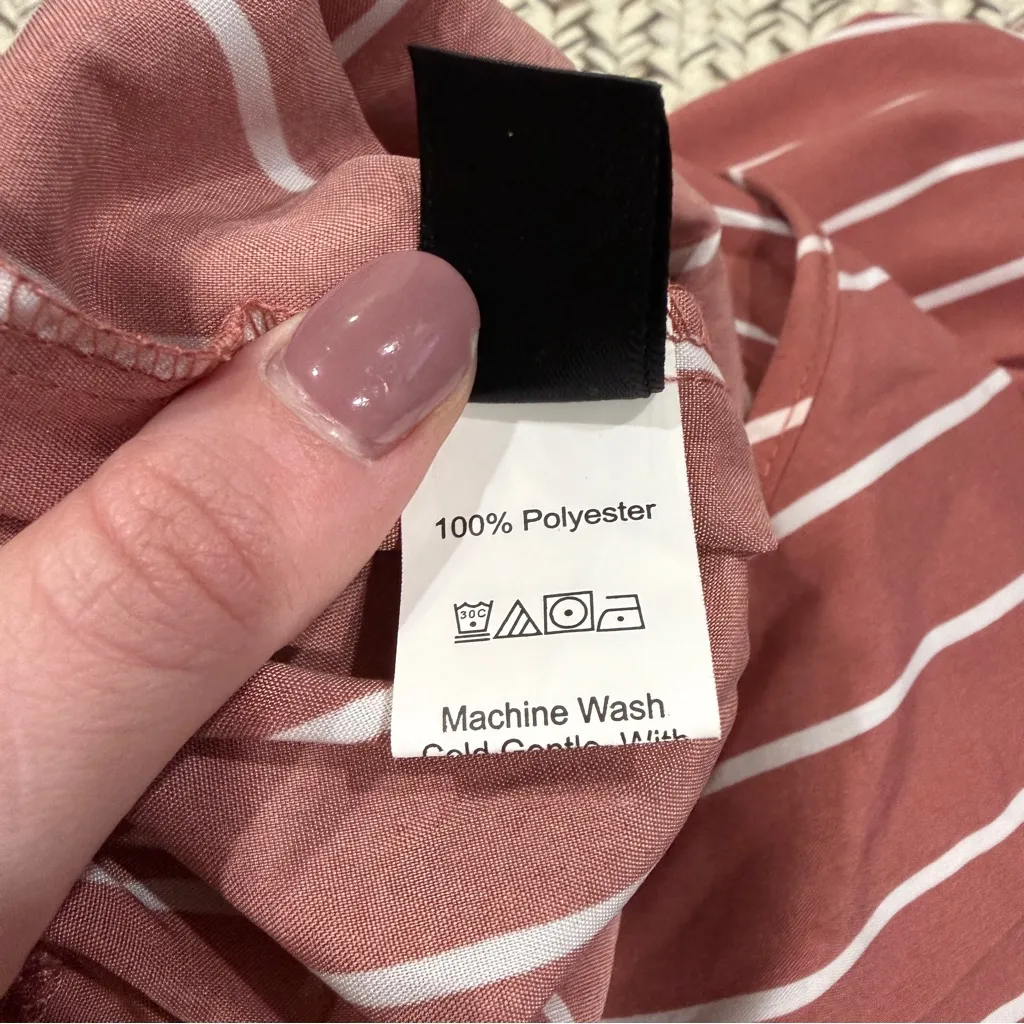 SHEIN Pink Stripe Cropped Jumpsuit - Image 7