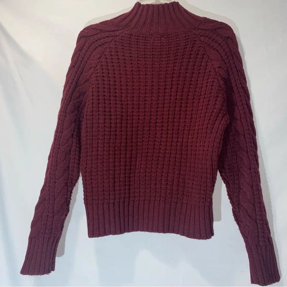 A New Day Mock-neck Burgundy Sweater Women’s XS - Image 3