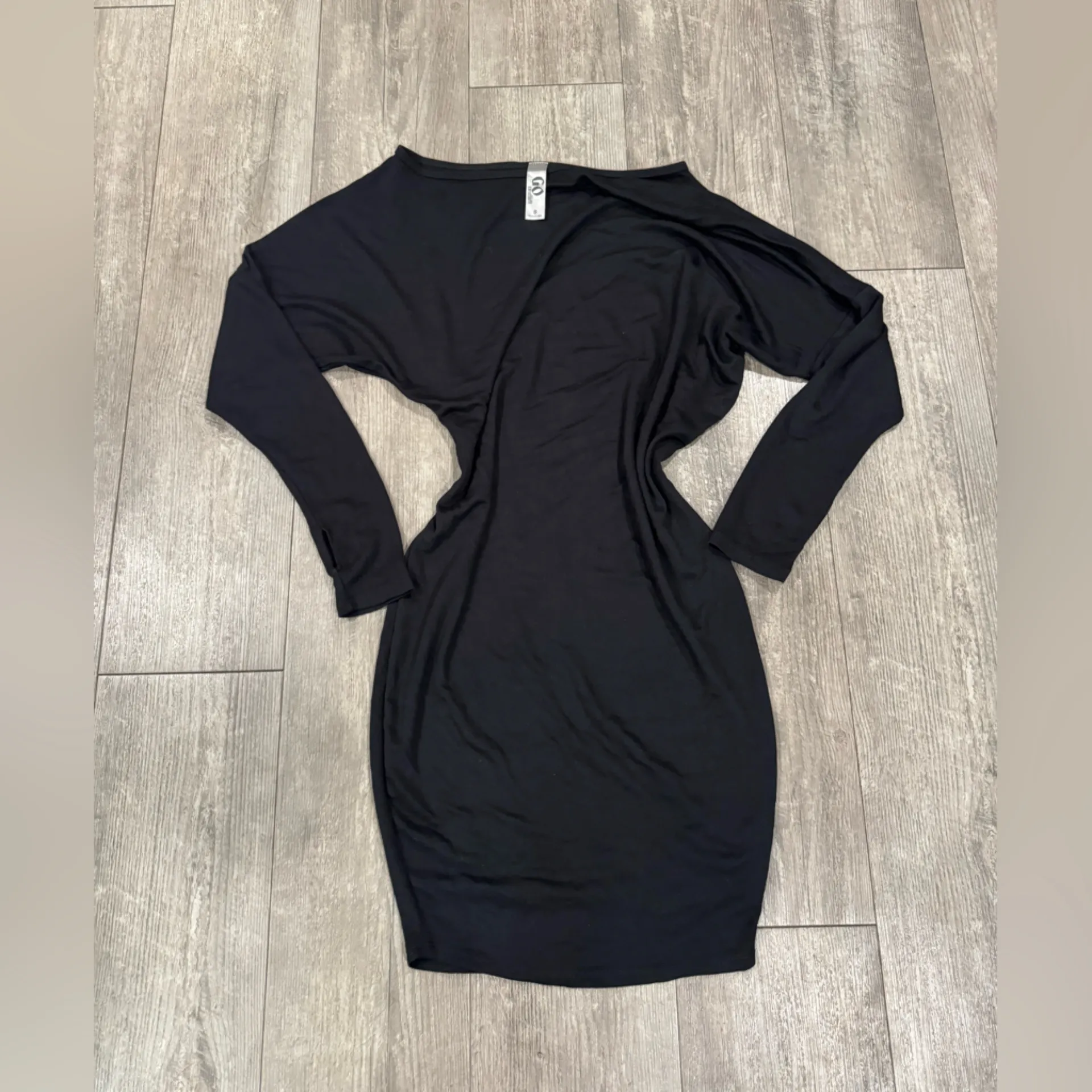 Go Couture Elegant Black One-Shoulder Dress - Image 3