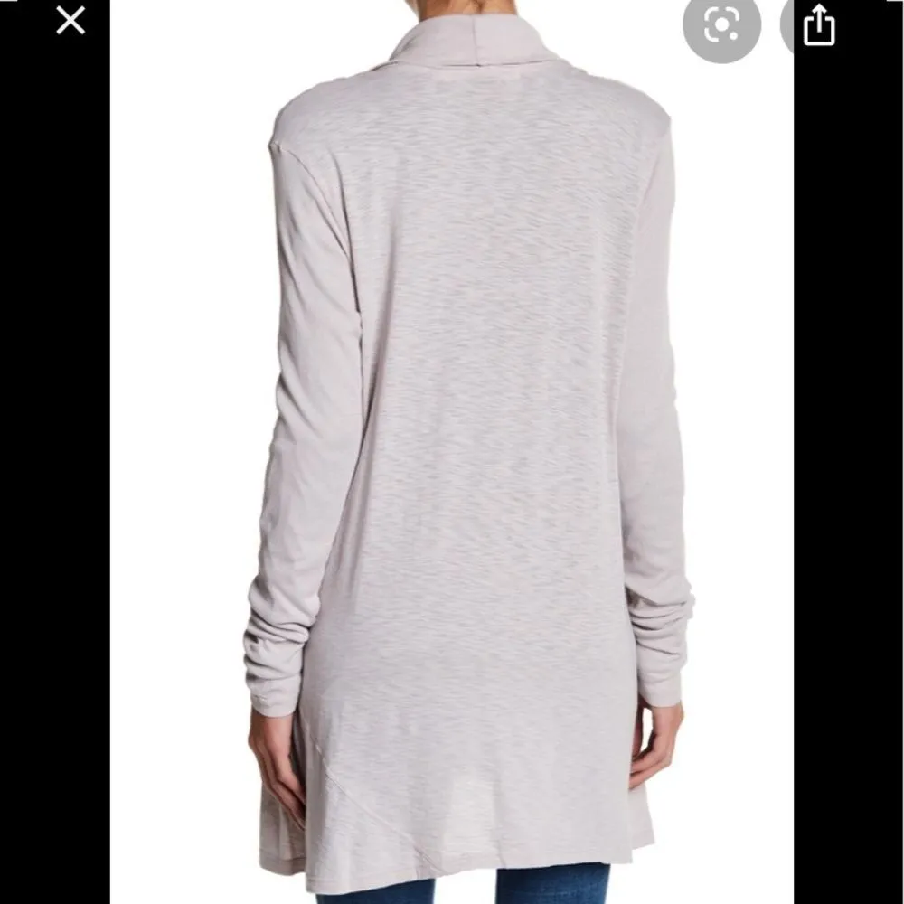 Michael Stars White Open Front Long Light Weight Cardigan Sweater - Image 6